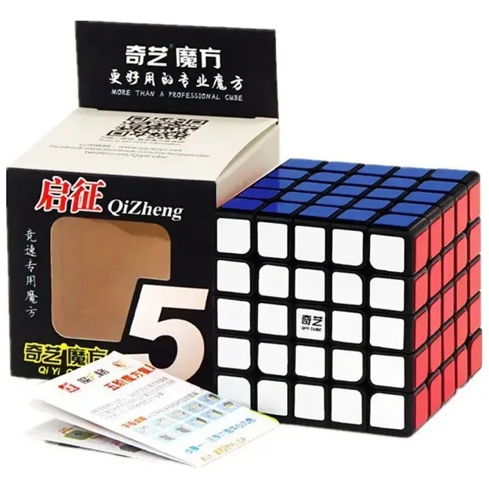 Головоломка Кубик Рубіка QiYi MofangGe 159black 5х5 з наклейками