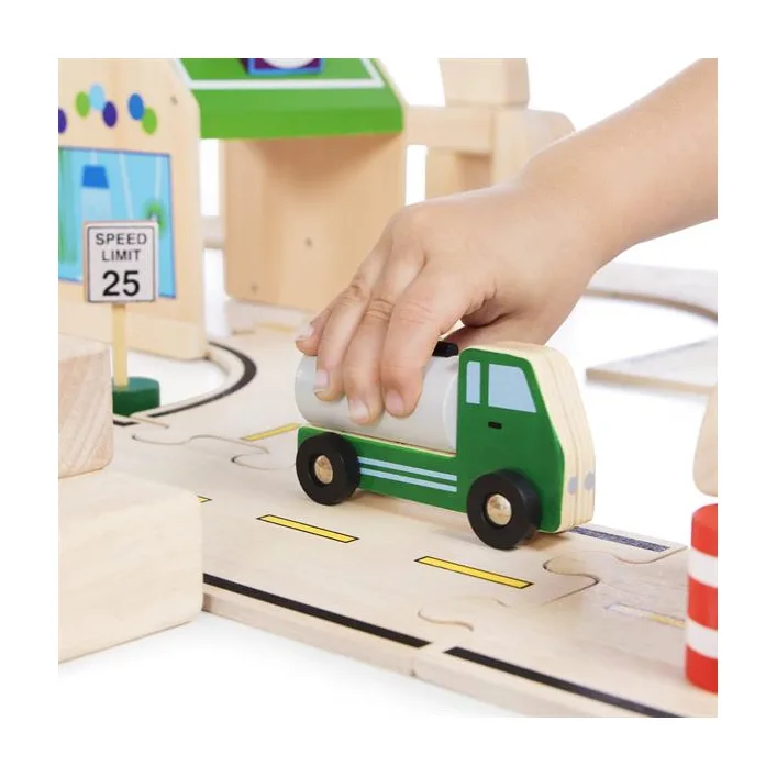 Набор грузовиков Guidecraft Block Play к Дороге из дерева, 12 шт. (G6718)