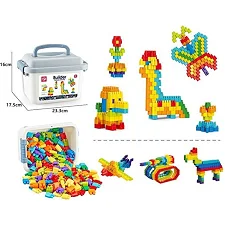 Конструктор 188-669 A (36/2) 360 деталей, примеры фигур, блоки, в чемодане