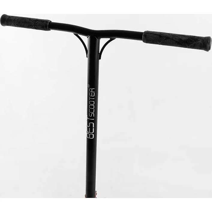 Самокат трюковый Best Scooter BS-77350 (4) HIC-система, ПЕГИ, алюминиевый диск и дека с ПРИНТОМ, колёса PU, d=110мм, ширина руля - 60 см, в коробке