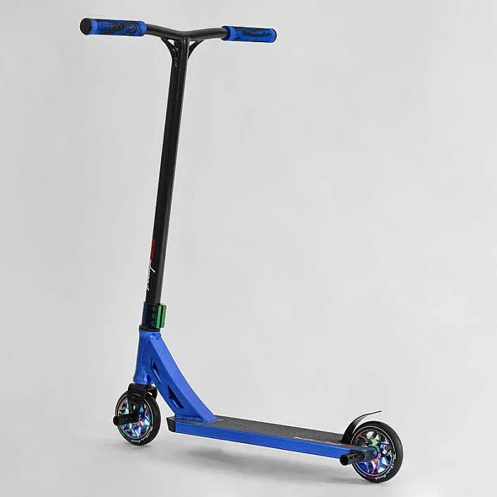 Самокат трюковый N- 12740 "Best Scooter" (2) "Freestyle", HIC-система, ПЕГИ, алюминиевый диск и дека, колёса PU, d=120мм, ширина руля 58 см