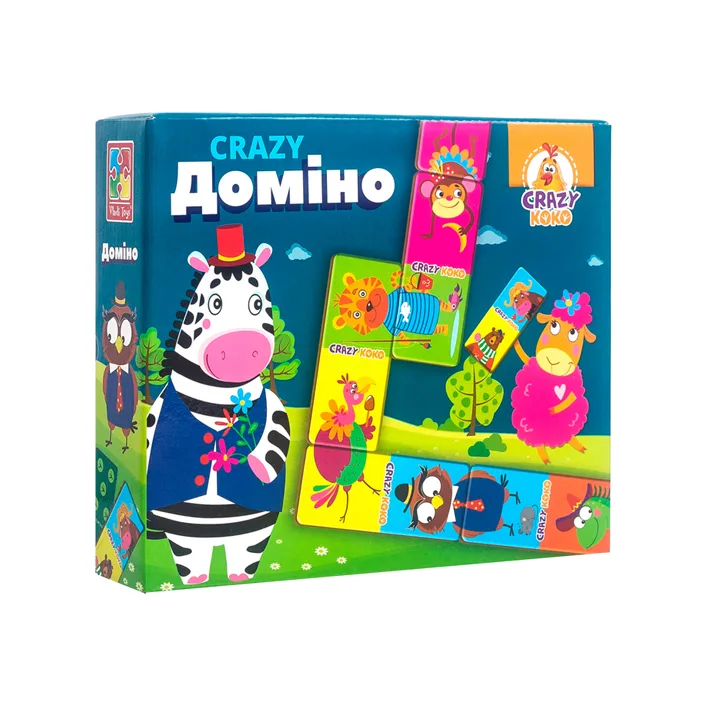 Настольная игра "Crazy Koko. Домино" VT8055-10 VladiToys (Нас5510)