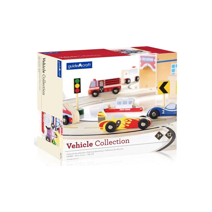 Набор транспорта Guidecraft Block Play к Дороге из дерева, 12 шт. (G6719)