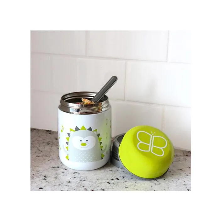 Термоконтейнер для продуктов питания Food, BBluv, с ложкой, лайм, арт.