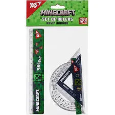 Набор линеек Yes (3 предмета) "Minecraft", линейка 15 см 370687 (Кнц5619)