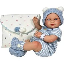 Лялька Reborn у блакитному одязі (хлопчик), 37см, Nines d`Onil (02442)