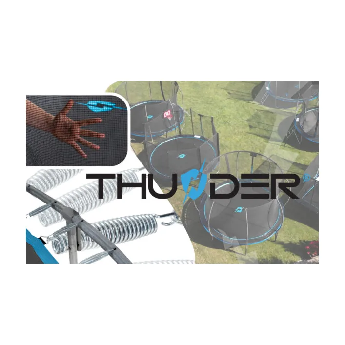 Батут THUNDER OUTSIDE PRO с наружной сеткой 10 футов 305 см черно-голубой
