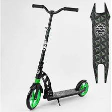 Самокат двухколесный "Best Scooter" 62798 (2) колеса PU, d переднего колеса - 230мм, d заднего колеса - 180мм, 1 амортизатор передний, в коробке
