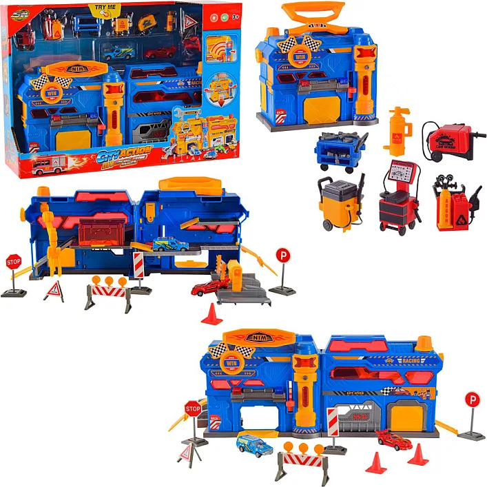 Детская игрушка паркинг "City Actione" SK-599SB 2 машинки в комплекте, свет, звук