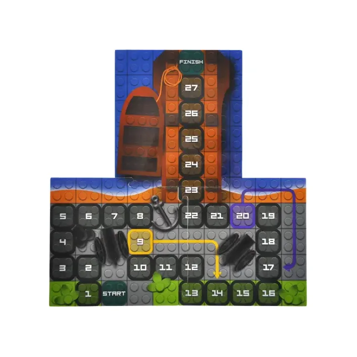 Конструктор "Block&Steps: Пиратский корабль" + ходилка и мемори игра 3в1, 41дет. QB300-104 qbee (Кон7634)