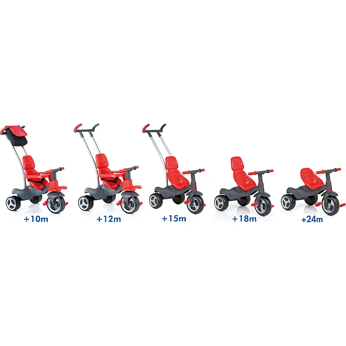 Велосипед трехколесный TRIKE SOFT CONTROL, красный Molto (72003)