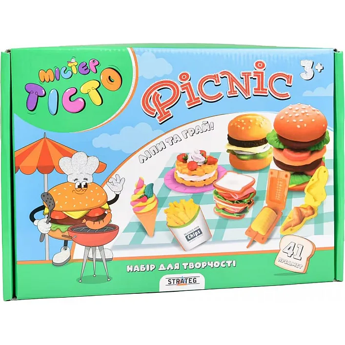 Набор для творчества Мистер тесто Picnic Strateg на украинском языке (41015)