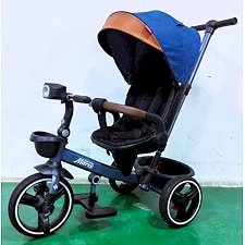 Велосипед 9155 / 307-05 BestTrike "Marco" (1) поворотное сиденье, складной руль, колеса с прорезиненным PU, корзина, телескопическая ручка, фара музыкальная