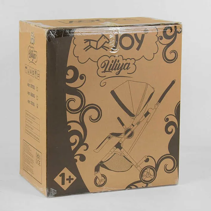 Тележка прогулочная детская "JOY" Liliya 61755 (1) цвет ЧЕРНЫЙ, футкавер