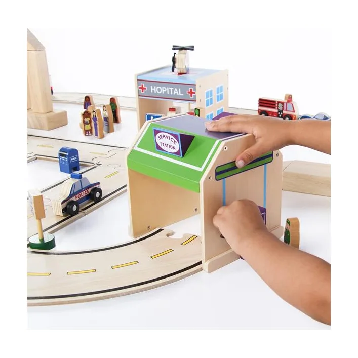 Набор транспорта Guidecraft Block Play к Дороге из дерева, 12 шт. (G6719)