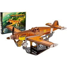 Деревянный 3D конструктор "Истребитель Bf 109" 258 дет. Puz-00942 г. 34.6*37.5*17.5см PuzzleOK (Дер3942)