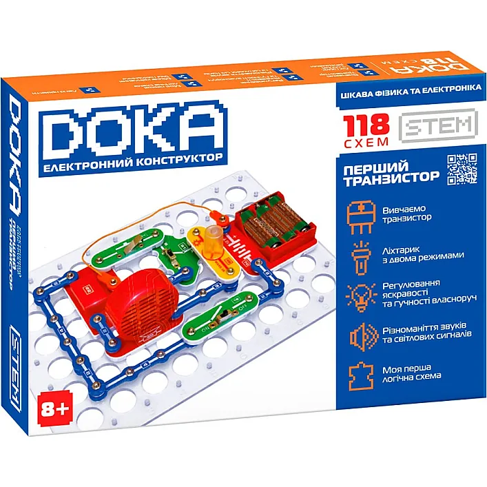 Конструктор электронный DOKA "118 СХЭМ" D70701 (Кон5924)