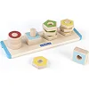 Деревянная логическая пирамидка Guidecraft Manipulatives Фигуры на резьбе (G6901)