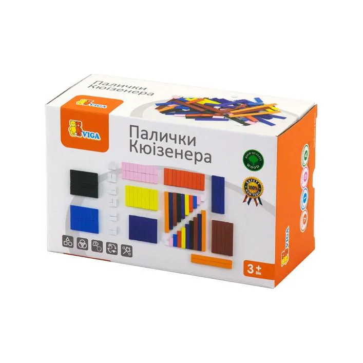 Набор для счета Viga Toys Деревянные палочки Кюизенера 116 шт. (51765)