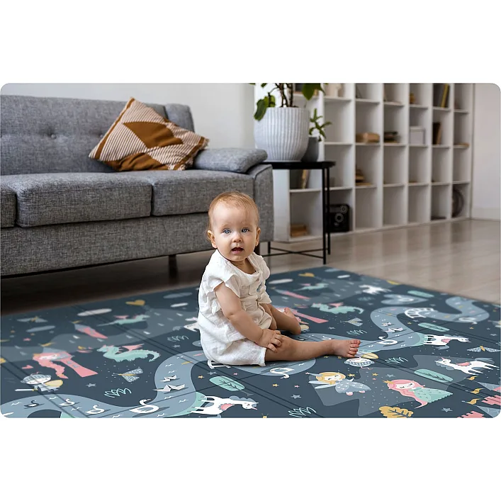 Коврик раскладной детский 200 x 150 x 1 см Nukido NK-341 Крепость День-Ночь