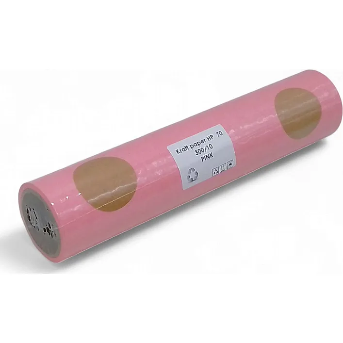 Крафт-бумага подарочная, упаковочная HP 70 PINK ширина – 30 см, длина – 10 метров