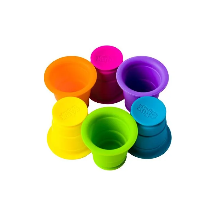 Тактильная игрушка Fat Brain Toys Suction Kupz Мягкие чашки 6 штук (FA183-1)