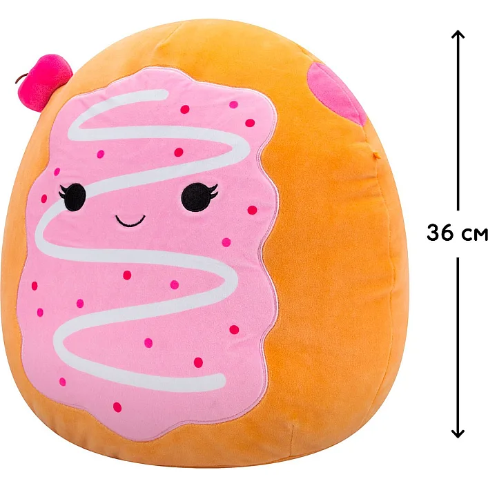 М'яка іграшка SQUISHMALLOWS – ВИШНЕВИЙ ПОНЧИК ПЕРЛ (36 cm)