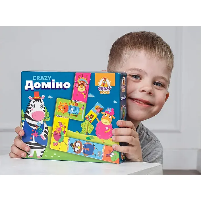 Настольная игра "Crazy Koko. Домино" VT8055-10 VladiToys (Нас5510)