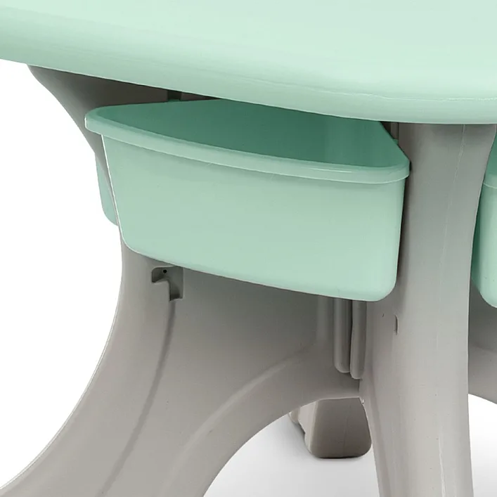 Детский столик с двумя стульями NEW TABLE-5 бежево-мятный
