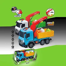 Спецтехника 687-58 C (24/2) 2 цвета, грузовая машина, звук, подсветка, инерция, резиновые колеса, в коробке