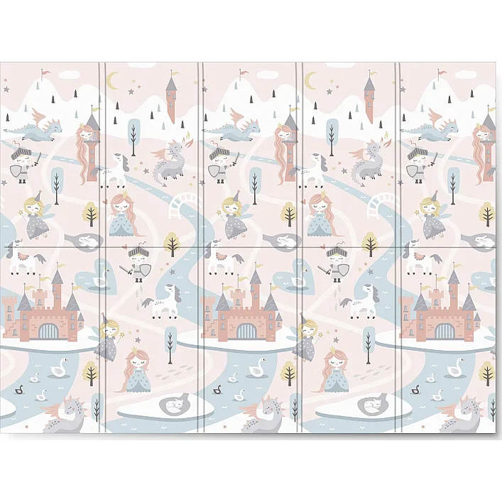 Коврик раскладной детский 200 x 150 x 1 см Nukido NK-341 Крепость День-Ночь
