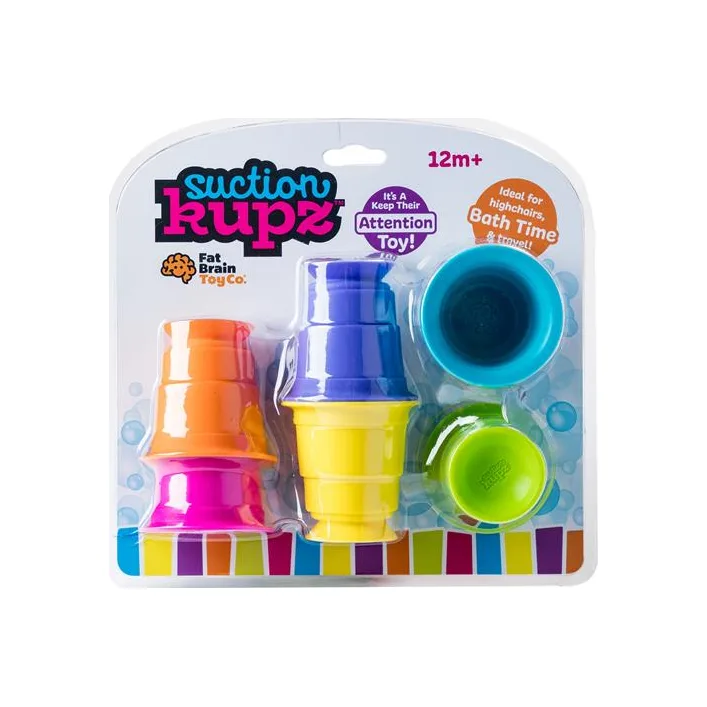 Тактильная игрушка Fat Brain Toys Suction Kupz Мягкие чашки 6 штук (FA183-1)