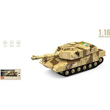 Танк WY 410 B (24) інерція, рухома башта з тріскачкою, масштаб - 1:16, підсвічування, звукові ефекти, в коробці