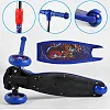 Самокат трехколесный 47359 Best Scooter (1) СВЕТ КОЛЕС И ДИСКОВ, складной руль, передние колёса PU 120х35мм, задние колеса PU 80х48мм