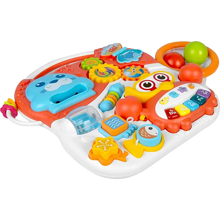 Каталка 2-в-1 интерактивная Ricokids бело-красная