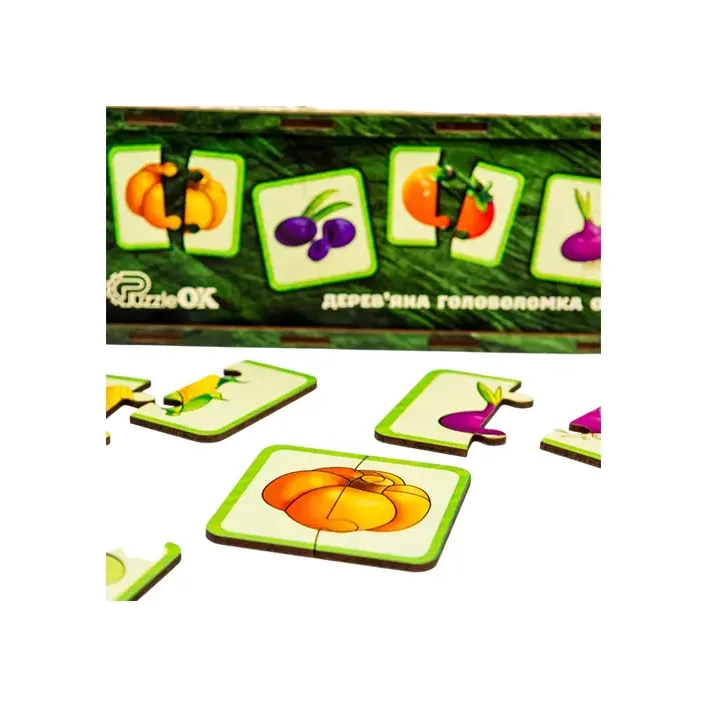 Деревянная головоломка "Овощи" Puz-95963 PuzzleOk (Дер9596)
