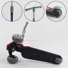 Самокат трехколесный RS-9119 (6) Best Scooter, КРАСНЫЙ, складной алюминиевый руль, 3 колеса PU со светом, d=120*50мм