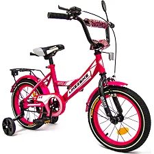 Велосипед детский 2-х колесный 14" 241401 Like2bike Sky, розовый, рама сталь, со звонком, ручной тормоз, сборка 75% (Вел6565)