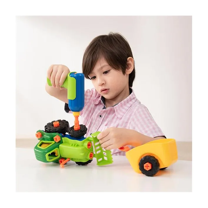 Конструктор Edu-Toys Трактор с шуруповертом 29 деталей (JS030)