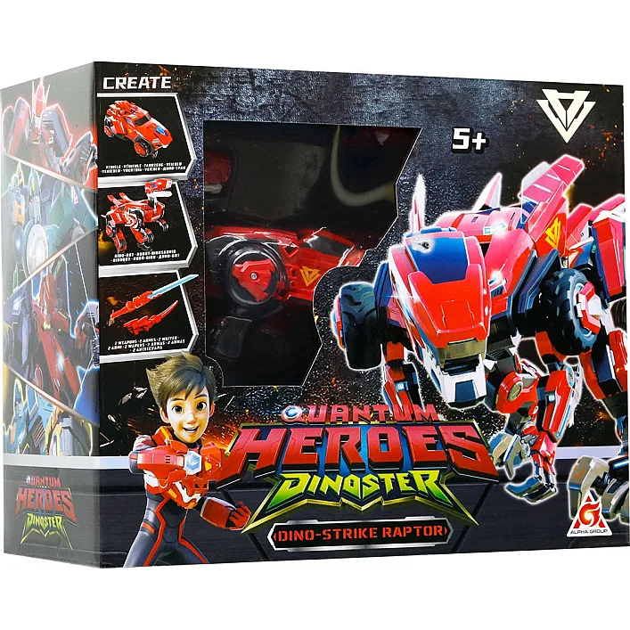 Динозавр-трансформер DINOSTER - МЕГА ДИНО-СТРАЙК РАПТОР