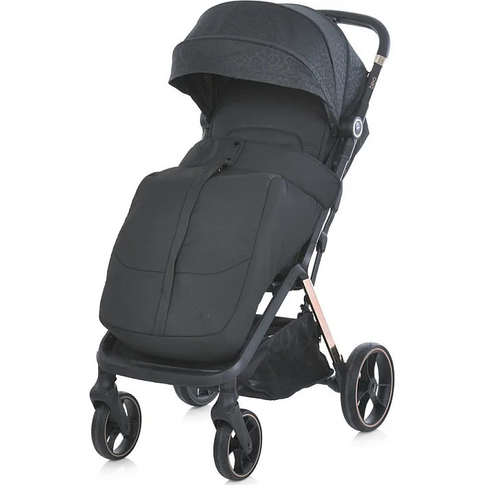 Детская прогулочная коляска BEYA ME 1127-G Black Leo