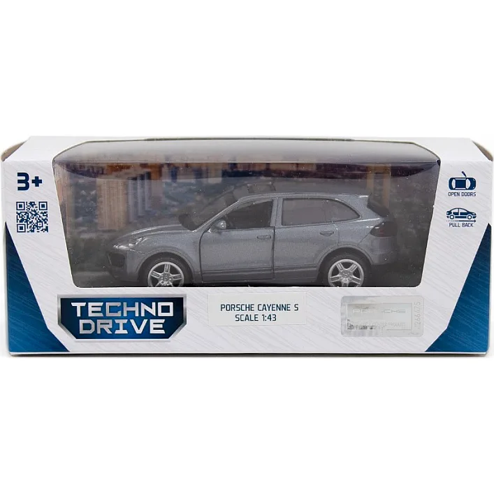 Автомодель - PORSCHE CAYENNE S (серебристый серый) TechnoDrive (Маш2506)