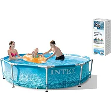 Intex Басейн каркасний 28206 NP (1) круглий, діаметр 305см, висота 76см, об`єм 4485л, у коробці