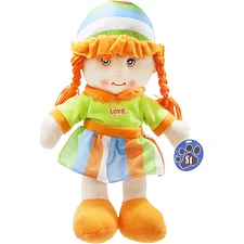 Кукла мягкая музыкальная (рус), 2 вида, в шарик DJ1422 р.34*14*8см. (Лял1422)