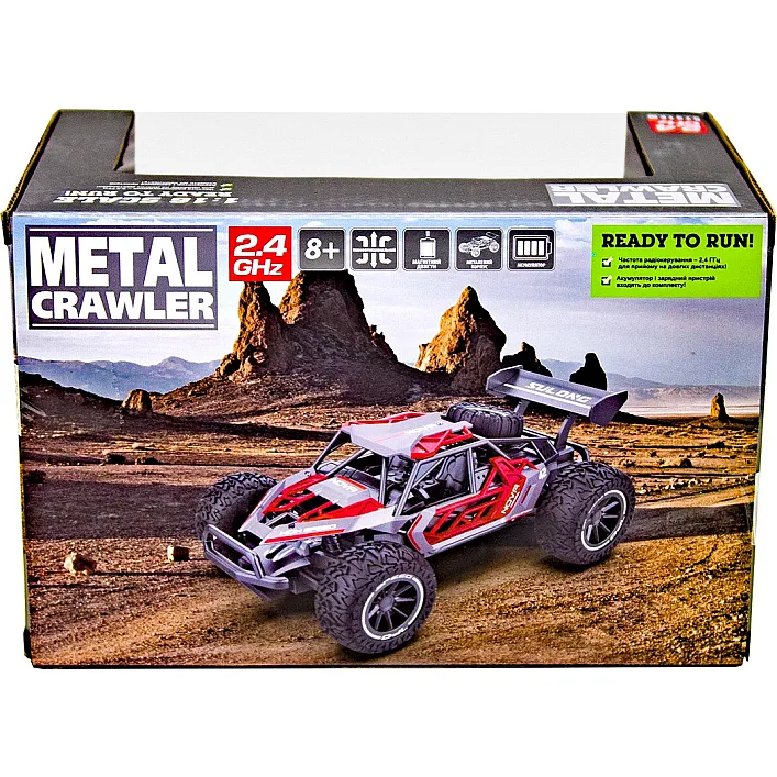Автомобиль METAL CRAWLER с р/у - NOVA (серо-красный, металл. корпус, акум.3,7V, 1:16) (Маш8315)