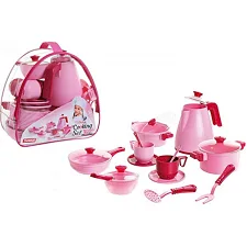 Набор посуды "Cooking Set" 23 предметы розовый 1740 Юника (Дев1740)