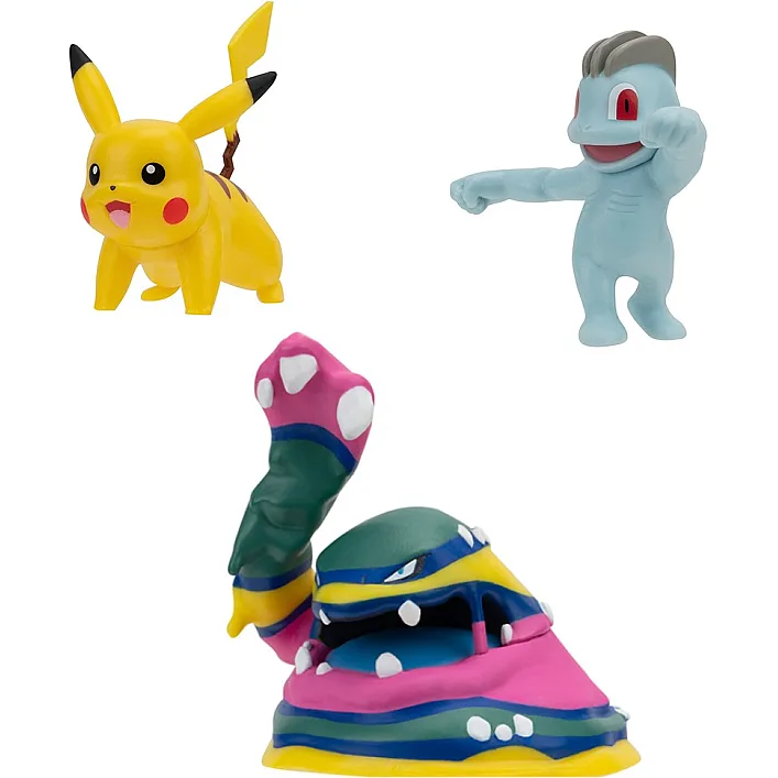 Набор игровых фигурок Pokemon W19 - Мачоп, Пикачу, Алола Мак