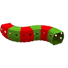 Детский Игровой тоннель 01472/1/2/3 "Тоннель 6 секций" Красно-зеленый