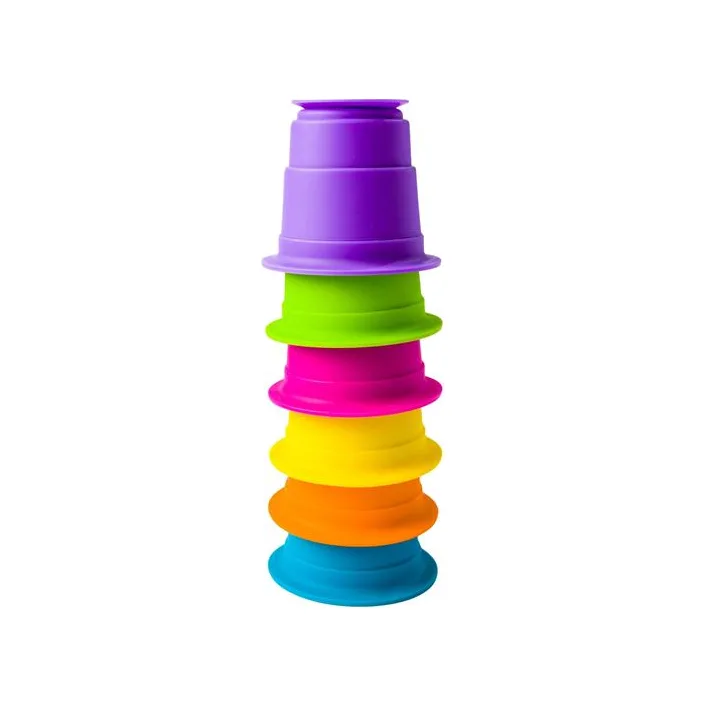 Тактильная игрушка Fat Brain Toys Suction Kupz Мягкие чашки 6 штук (FA183-1)
