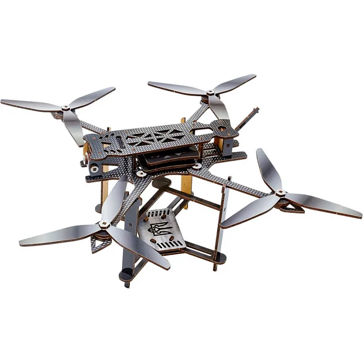 Деревянный 3D конструктор FPV "Дрон" Puz-00923 PuzzleOk (Дер9023)